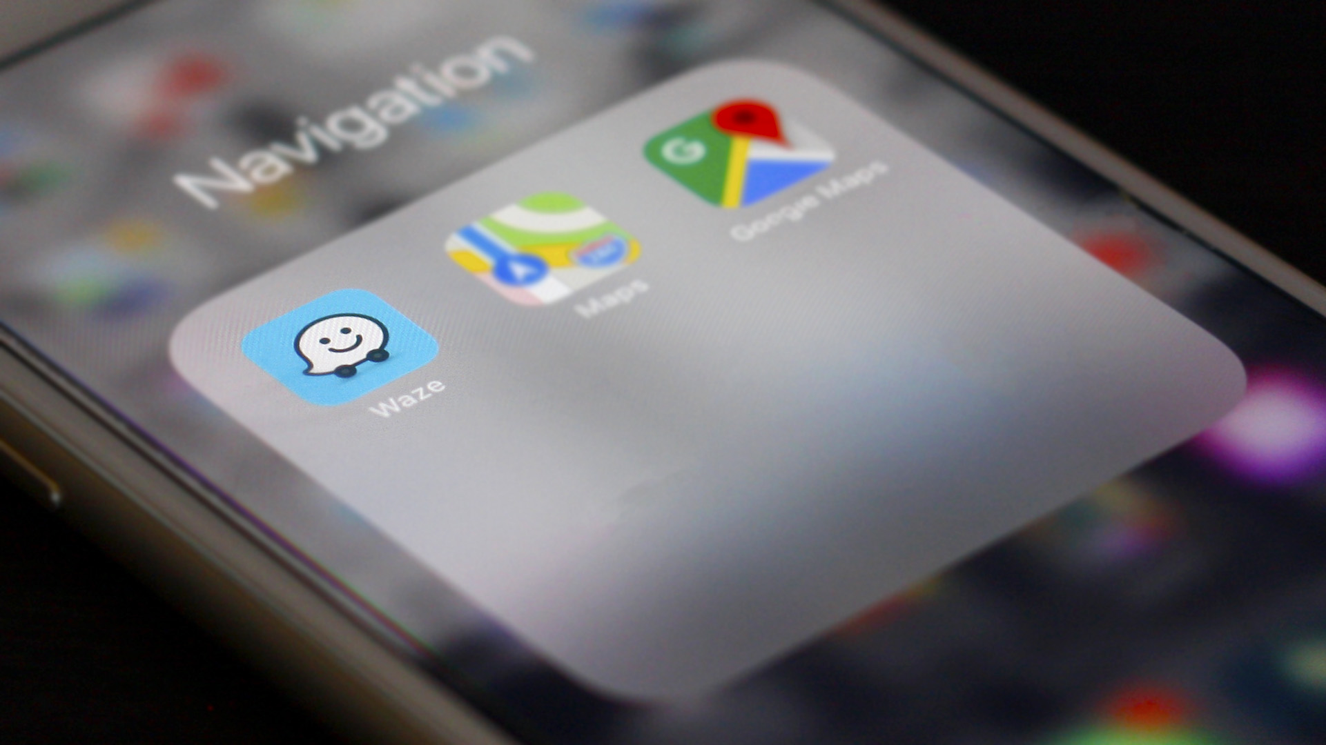 Photo of Waze icon on iPhone