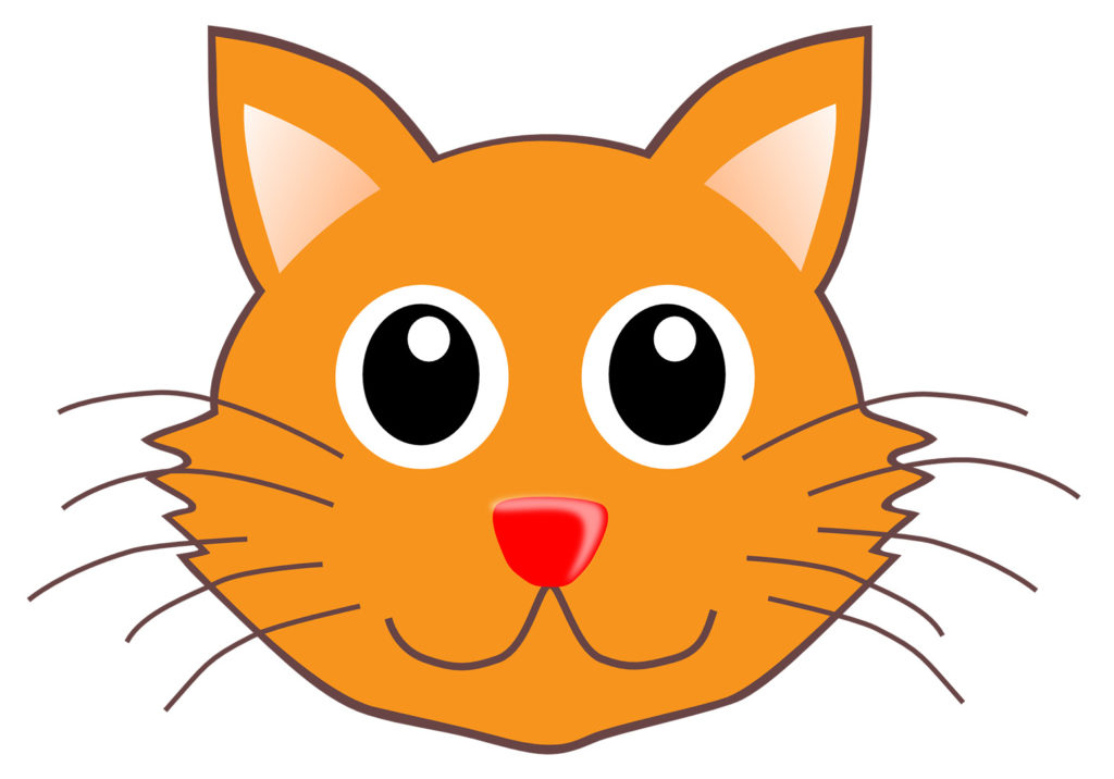 2 d clipart of cat face