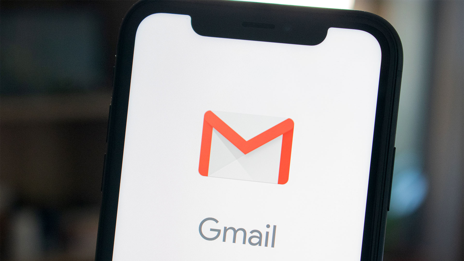 Gmail logo on iPhone X